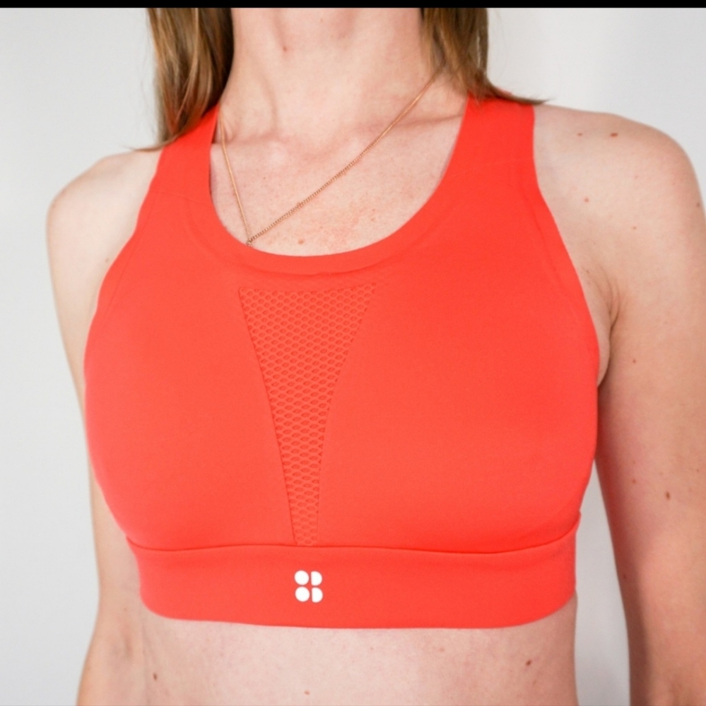 SWEATY BETTY Coral Pink All Train Sports Bra-34E